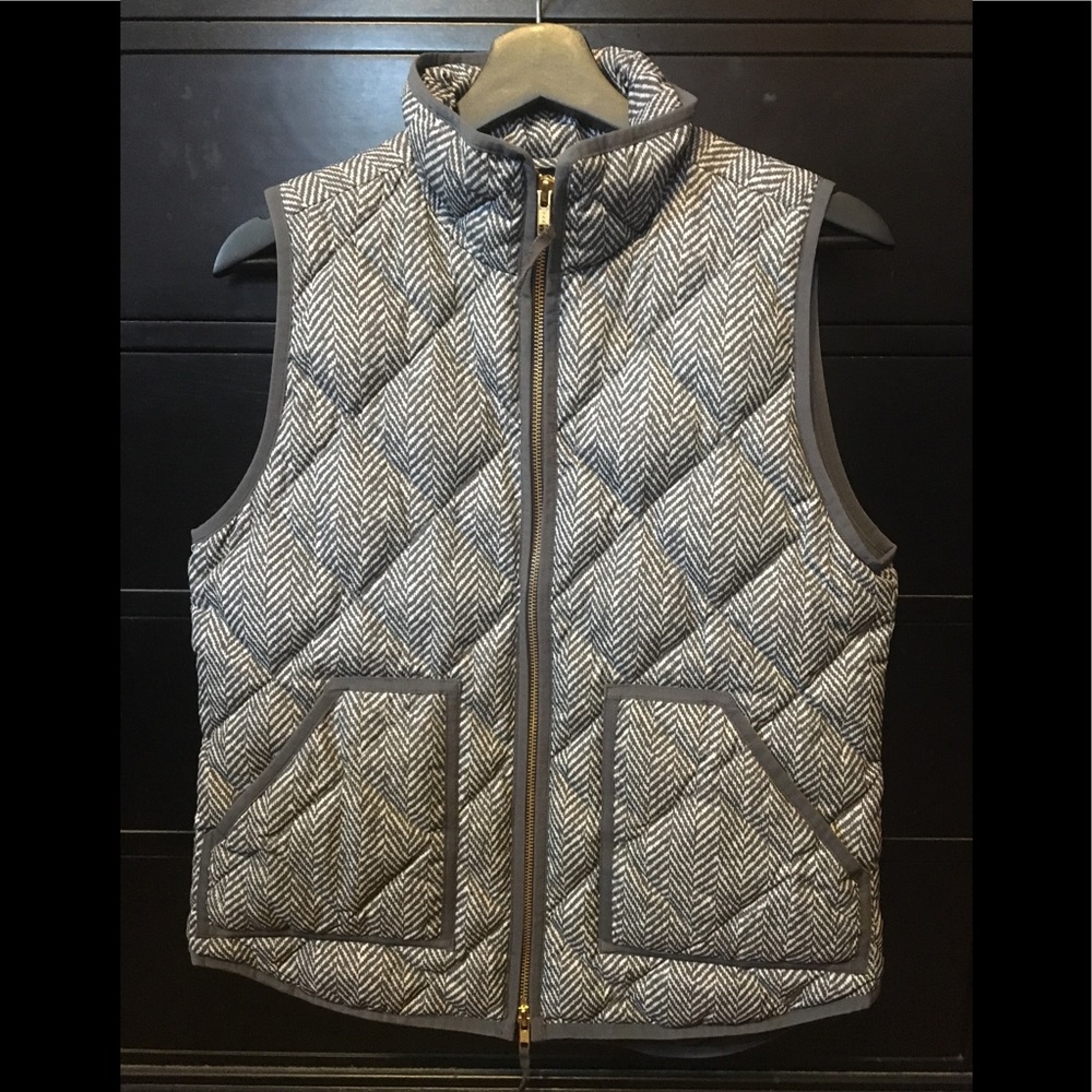 Small Slate Grey Herringbone J Crew Vest